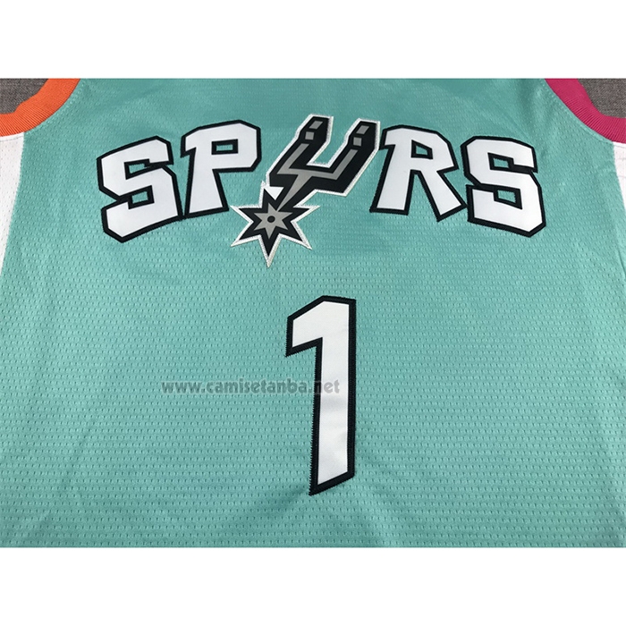 Camiseta San Antonio Spurs Victor Wembanyama #1 Ciudad 2022-23 Verde